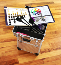 Friseurkoffer beim Hausbesuch